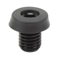 Pool Cue Cover Aluminiumlegering Plast Bakre Plugg Pool Stick Bumper Protector Svart