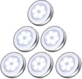 6-pak Bevægelsessensor Lampe. Skabslampe. LED Sensor Lys. Batteridrevet Newway