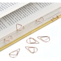 Miniatyrbillede 4 af 5: N/A 100 stk. Papirklips, Rosenguld Papirklips, Små Metal Papirklips, Vanddråbe Papirklips, Vanddråbe Formet Papirklips til Bog, Memo, Papir