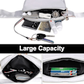Miniatyrbilde 2 av 5: Bumbag for damer, Fanny Pack for kvinner Svart moteveske for fotturer Løping Gåing grey