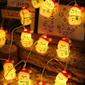 Miniatyrbillede 1 af 6: LED-lysstreng med julemotiv - Julemand, Snemand, Rendeer - Festlig atmosfære - Batteri & USB - Juletræspynt Z 3M 20led USB