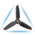 Miniatyrbillede 4 af 5: 2 par FPV-propeller, der er kompatible med DJI FPV Combo Drone, propellerblade til View Drone UAV Quadcopter med 4K-kamera - rød kant