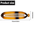 Miniatyrbilde 11 av 11: Banan hårklipp Korn Twist Kam Klemme Grip Slide Fisk B svart One-size
