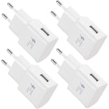Miniatyrbilde 1 av 6: 4-pakning 5V-2A USB-strømadapterkontakt Universal hurtiglader for iPhone 12/11/X 8/7/6, Samsung Galaxy S22 S21 S20 S10 S5 S6 S7 S8 S9/Edge/Plu