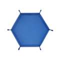 Miniatyrbild 1 av 7: Tärningsbricka i läder, hopfällbar tärningsbricka i hexagonform, lämplig för tärningsspel Blue