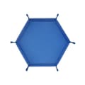 Terningbakke Læder Terning Foldbar Hexagon Bakke Terningholder Egnet Blue
