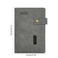 Miniatyrbillede 3 af 5: 2025 Kalender 365 Dages Kalender Planner Notesblok Imitationslæder Omslag 400 Siders Notesbog Velegnet Til Feriegaver Red