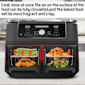 Miniatyrbilde 4 av 5: 2 stk. Airfryer-stativ kompatibelt med Ninja Food Dual Zone Airfryer [AF300UK] 2 skuffer, lagdelt dehydratorstativ spydstativ 304 rustfritt stål