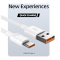 Miniatyrbillede 2 af 5: 66W 6A Superhurtig USB-C-opladningskabel Hvid 1 m Hvid 1 m