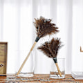 Miniatyrbilde 2 av 5: Fjærstøvbørste Antistatisk Vaskbar Resirkulerbar Rengjøring Struts Hår Trehåndtak Fluffy Duster D