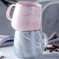 Miniatyrbilde 5 av 5: Porselens kaffekopp keramisk kopp marmor tekopp