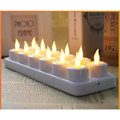 Pikkukuva 2 / 3: Liekitön kynttilät - 12 ladattavaa LED-vilkkuva tealights