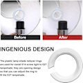 Miniatyrbilde 4 av 4: Lampshade adapter ring E27 til E14 lampshade adapter reduksjonsring skive E27 skrue lampshade konverteringsring-6stk