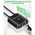 Miniatyrbilde 5 av 5: Ethernet-splitter, RJ45 Ethernet-splitter 1 til 2, 1000 Mbps LAN-splitter, Plug and Play, kompatibel med Cat5, Cat5e, Cat6/7/8-kabel