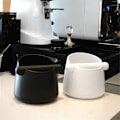 Miniatyrbillede 3 af 5: Kaffe Knock Box med Gummiknap Stor Espresso-kaffegrumsbeholder Anti-slip Affaldsbeholder til Kaffegrums (Hvid)