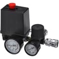 220V 0-180 psi Luftkompressor Tryckvakt Kontrollventil Regulator Mätare med Snabbkoppling (220V)