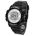 Miniatyrbillede 1 af 5: Mænds Studenter Mode Digital Multifunktionel Alarm Sports Armbåndsur Black