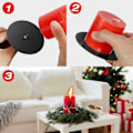 Pikkukuva 4 / 6: 8 kynttilänjalkaa Adventti-kynttilänjalka Adventtiseppele metalli, musta 8 cm kynttiläpistokkeet jouluun Musta 8 cm
