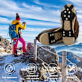 Miniatyrbillede 5 af 6: Crampons Isgreb til Sko og Støvler, Snegreb med 10 Rustfrie Stålpigge, Vinter Udendørs Anti-Slip Crampon til Gåture, Fiskeri
