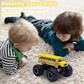 Miniatyrbillede 5 af 5: Skolebus Monstertrucks Støbt 1:43 Gul Legetøj Biler Modeller Metal Træk Tilbage Legekøretøjer Til Børn