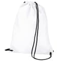 BagBase Budget Vattenavvisande Sport Gymväska Dragsko (11 Vit One Size) Vit White