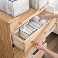 Miniatyrbillede 2 af 5: 4 stk. Garderobe Opbevaringsorganisator, Jeans Rum Opbevaringsboks Skab, Foldbar Skuffe Tøj Organ