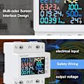 Pikkukuva 2 / 5: Tuya WiFi 8-in-1 Virrankulutusmittari Värillinen Näyttö 2P Monitoiminen AC Energian Mittari Puhelimen Kaukosäädin APP C Multicolor KWS-302WF