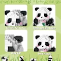 Miniatyrbillede 4 af 5: Mini Byggeklodser - Vinkende Panda, Festgaver - Mikro Klodser Panda Legetøj til Børn 6 7 8 9 10+, Mini Klodser Byggesæt (538 stk), Panda A-4