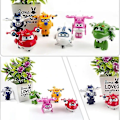 Pikkukuva 4 / 5: Super Wings Action Figures 2\" Mini Muuntavat Lentävät Robotti Jett Dizzy Dino Muuntumismalli Leikkikalut Lapsille Lahjoiksi Dizzy