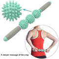 Miniatyrbillede 4 af 6: Muskelrulle Stick Treble Roller Massage til Ømme Muskler, Rygstivhed, Myofascial, Triggerpunkter Smerter, Ben Mælkesyre, Knudepunkter - 3 Pigge Ruller