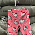 Miniatyrbild 3 av 4: Söta Cartoon Pyjamasbyxor för Kvinnor All Over Print Flanell Pyjamas Jul Halloween Varma Hemkläder Graffiti Byxor Style-4 XXL