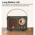 Pikkukuva 4 / 5: Retro Bluetooth-kaiutin Langaton minikaiutin, Kannettava ulkoilma Bl
