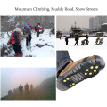 Miniatyrbilde 4 av 5: Isbrodder for sko og støvler, is-snøgrep for å gå antislip, vinter snø is klamper trekkraft kramper sko deksel sko størrelse: W 13-16/M 11-14