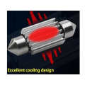 Pikkukuva 3 / 3: 36 mm:n punainen Canbus Led 5050SMD uppovalaisin, 4 kpl C5W SV8.5 punainen