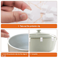 Miniatyrbillede 3 af 5: Dansk Gryde Lågbeskytter Klips til Le Creuset, Staub & Tramontina Støbejern Gryder - Forhindrer Skår og Ridser white 4pcs