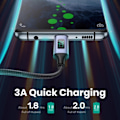 Pikkukuva 8 / 10: PD 20W USB-USB C -kaapeli, 3.0A pikalataus USB C -kaapeli LED-näytöllä, nailonista valmistettu Type C -kaapeli kannettaville puhelimille