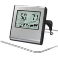 Digital kökstermometer för kött med stor LCD-skärm för rök, ugn, grill, termometer med minutvisning
