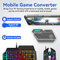 Miniatyrbillede 9 af 11: Bluetooth-kompatibel tastatur- og musekonverteringsadapter til mobilspil PUBG mobile, Game for Peace osv.