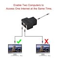 Miniatyrbillede 2 af 4: RJ45 Splitter-stikadapter 2-pak