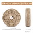 Miniatyrbild 5 av 5: 3 rullar Jute Craft Ribbon Burlap Ribbon Presentband 30M Rustik Hessian Ribbon (2cm)