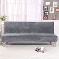 Bäddsofföverdrag - Enfärgad Grå - Elastisk - Storlek 180-210cm