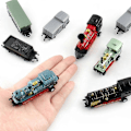 Miniatyrbilde 5 av 5: Miniatyr Damptog for Jenter og Gutter - Trekk-og-Slipp Modell i Metall - Lokomotiv Lekesett blue