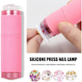 Miniatyrbillede 2 af 5: Mini neglekunst lommelygte med UV-lampe og silikoneplade