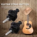 Miniatyrbild 4 av 4: Elektrisk gitarr rem lås knapp Anti-slip bälte lås naglar Musikinstrument tillbehör för basgitarr delar ersättning ，2st