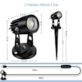 Miniatyrbild 5 av 5: 2 st LED-strålkastare inomhus kompatibla med växter, 3 färger accentbelysning dimbar uplights spotlight lampa med dimmerbrytare 2 st