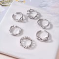 Miniatyrbild 2 av 5: 12-pack Boho Ringar / Örhängen - Justerbar silver