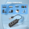 Miniatyrbillede 5 af 5: Ethernet-splitter RJ45 LAN-kabelkonnektor 1 til 3 netværksadapter internet-stikforlænger til Super Cat5, Cat5e, Cat6, Cat7, Cat8-kabel