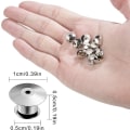 Miniatyrbild 5 av 5: Låsstiftfästen Bakstycken Metall Stiftlås Ersättning Stiftfästen Spännen för Smycken Broscher Märken Namnskyltar Hantverk DIY 30st, Silver