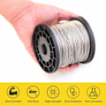 Miniatyrbillede 3 af 4: Wire, 1/16 Wire, 304 Rustfrit Stålwire, Flywire, Stålwire, 328 Fod Med 30 Styk Krympemuffer, Tråd Til Påklædning, Nettråd,