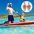 Miniatyrbild 5 av 5: 2-pack Uppblåsbar Båt Sup Pump Adapter Luftpump Konverterare Inflator Huvudkontakt, Orange